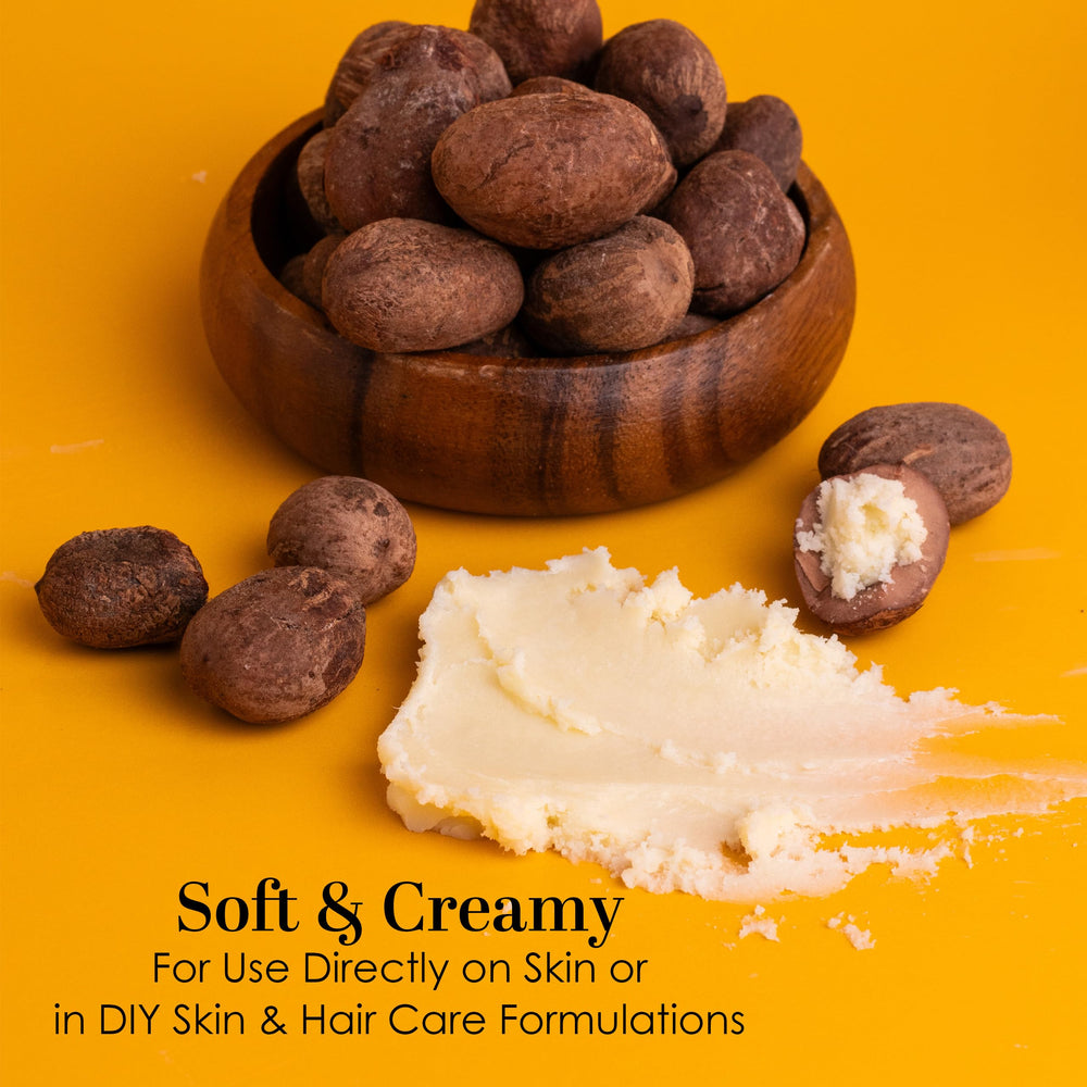 Close-up of Better Shea Butter texture highlighting natural, unrefined consistency.