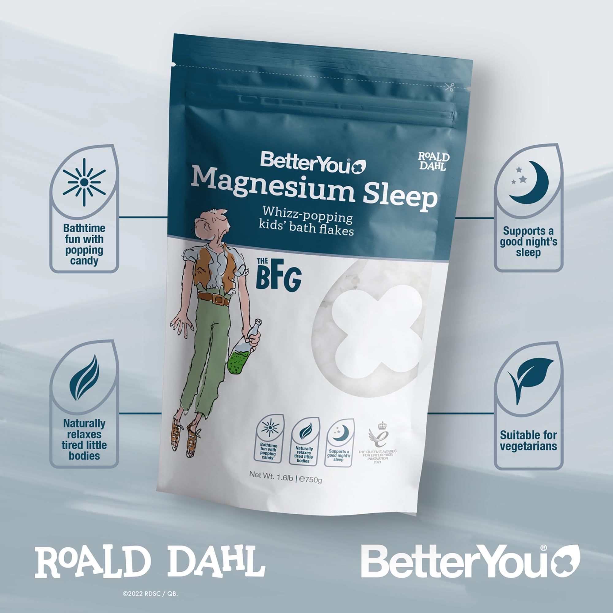 BetterYou Bain Magnésium Lavande Relaxation: bain doux et calmant pour les petits.