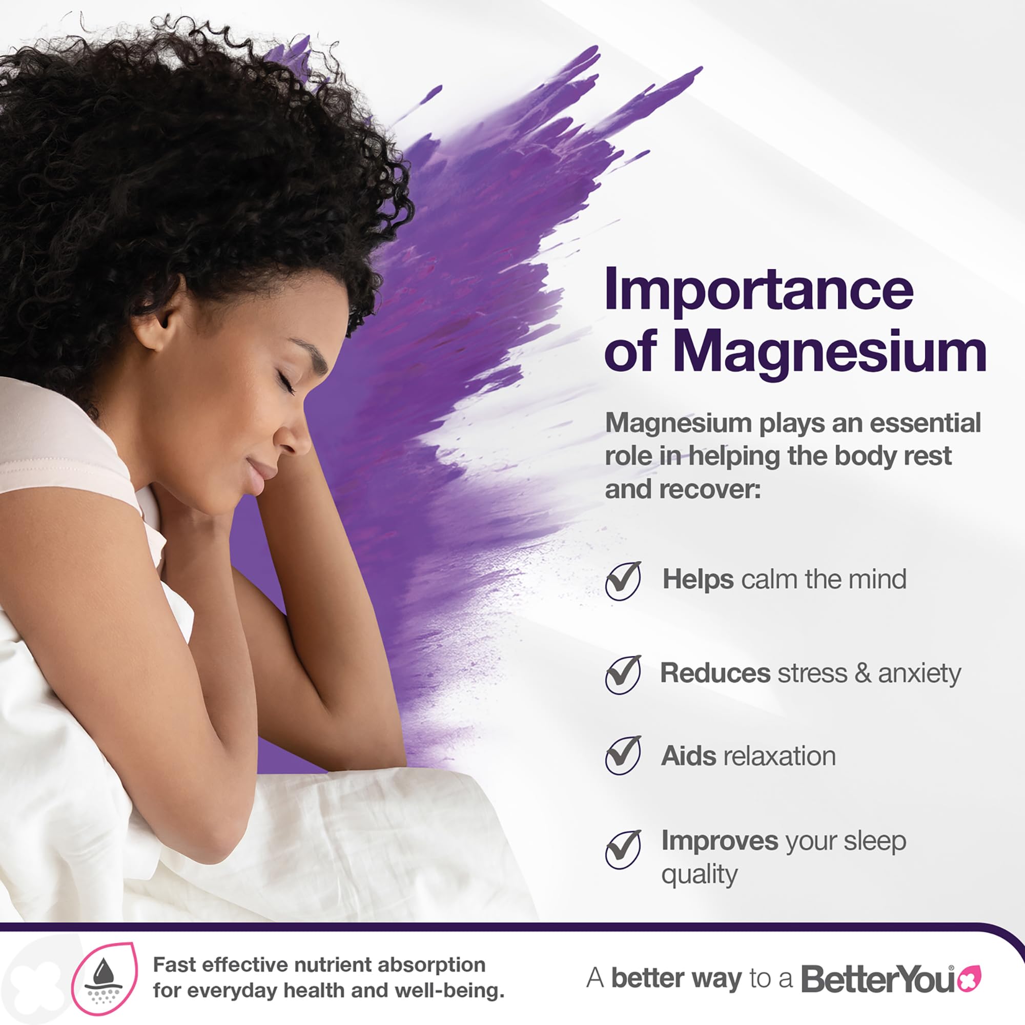 BetterYou lotion magnésium: application rapide sur la peau pour relaxer les muscles
