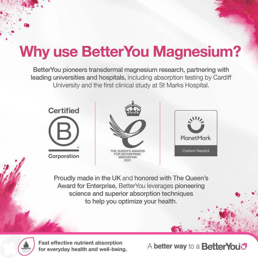 BetterYou dermatologiquement testé et sans huile de palme