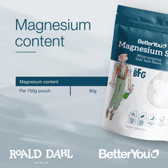 BetterYou Sels Bain Magnésium Lavande Naturel: lavande apaisante et bain relaxant.