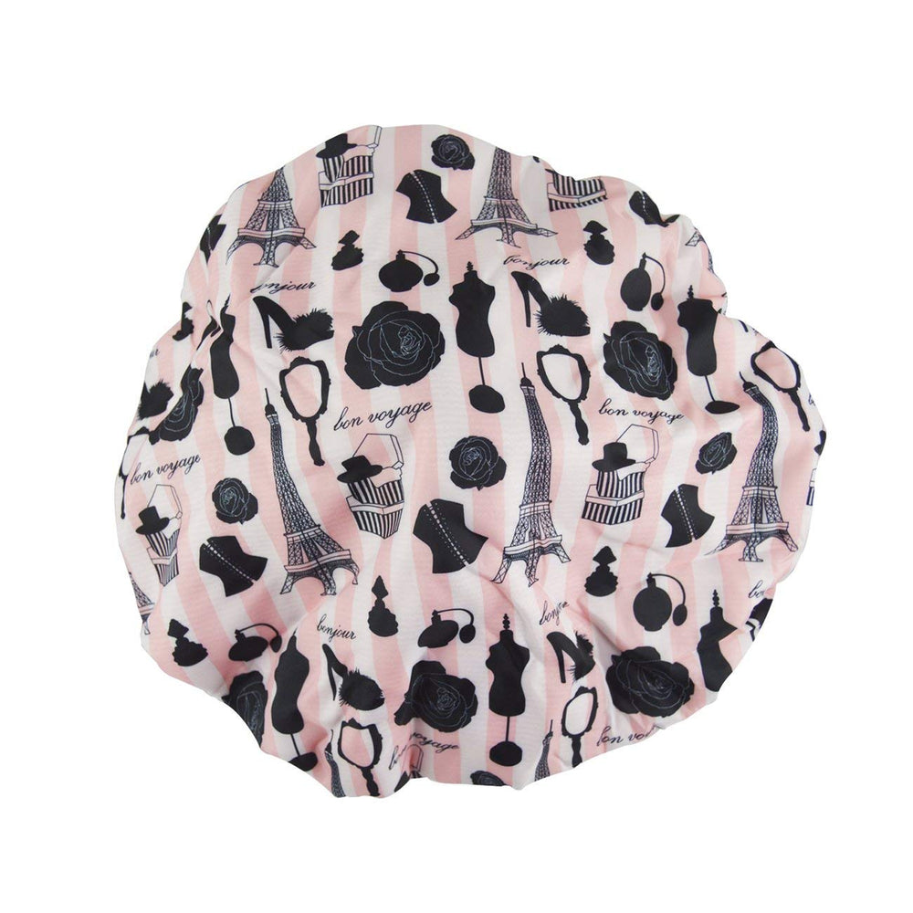 Betty Dain Socialite bonnet-douche étanche avec ourlet élastique et design sûr.