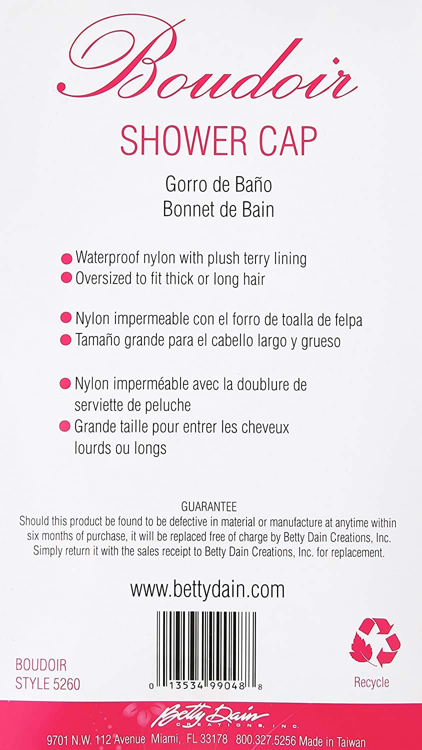 Betty Dain Socialite bonnet-douche imprimés colorés pour personnaliser la routine.