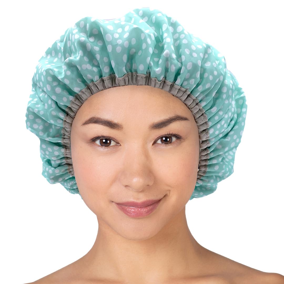 Bonnet de douche Betty Dain Socialite en nylon imperméable protège les cheveux.