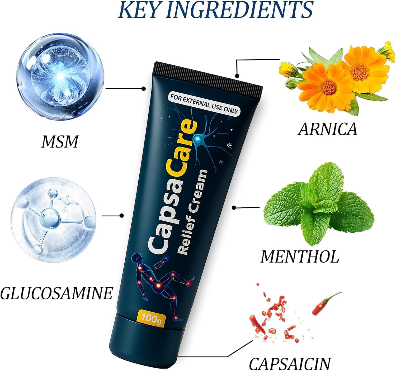 Beuifvo CapsaCare relief on legs delivering soothing, long-lasting comfort