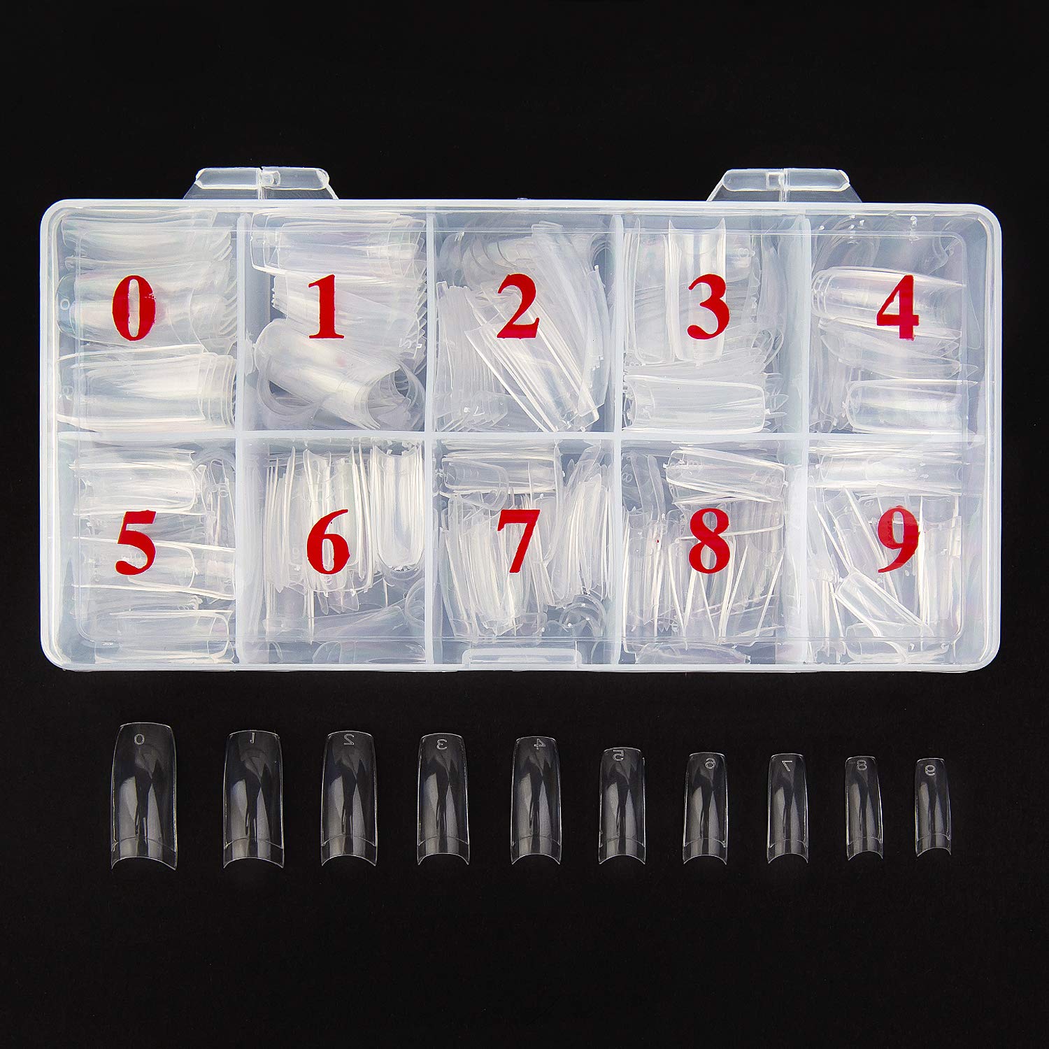 Beuniar ongles acryliques transparents, ensemble 500 pièces, pratique pour manucure à domicile