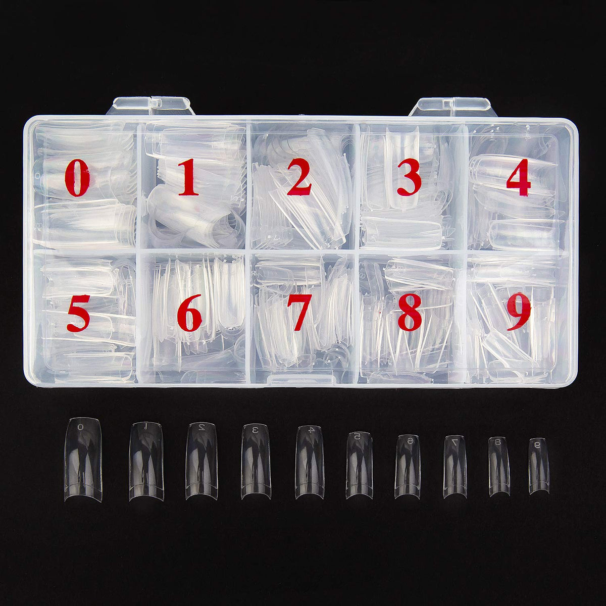 Beuniar ongles acryliques transparents, ensemble 500 pièces, pratique pour manucure à domicile