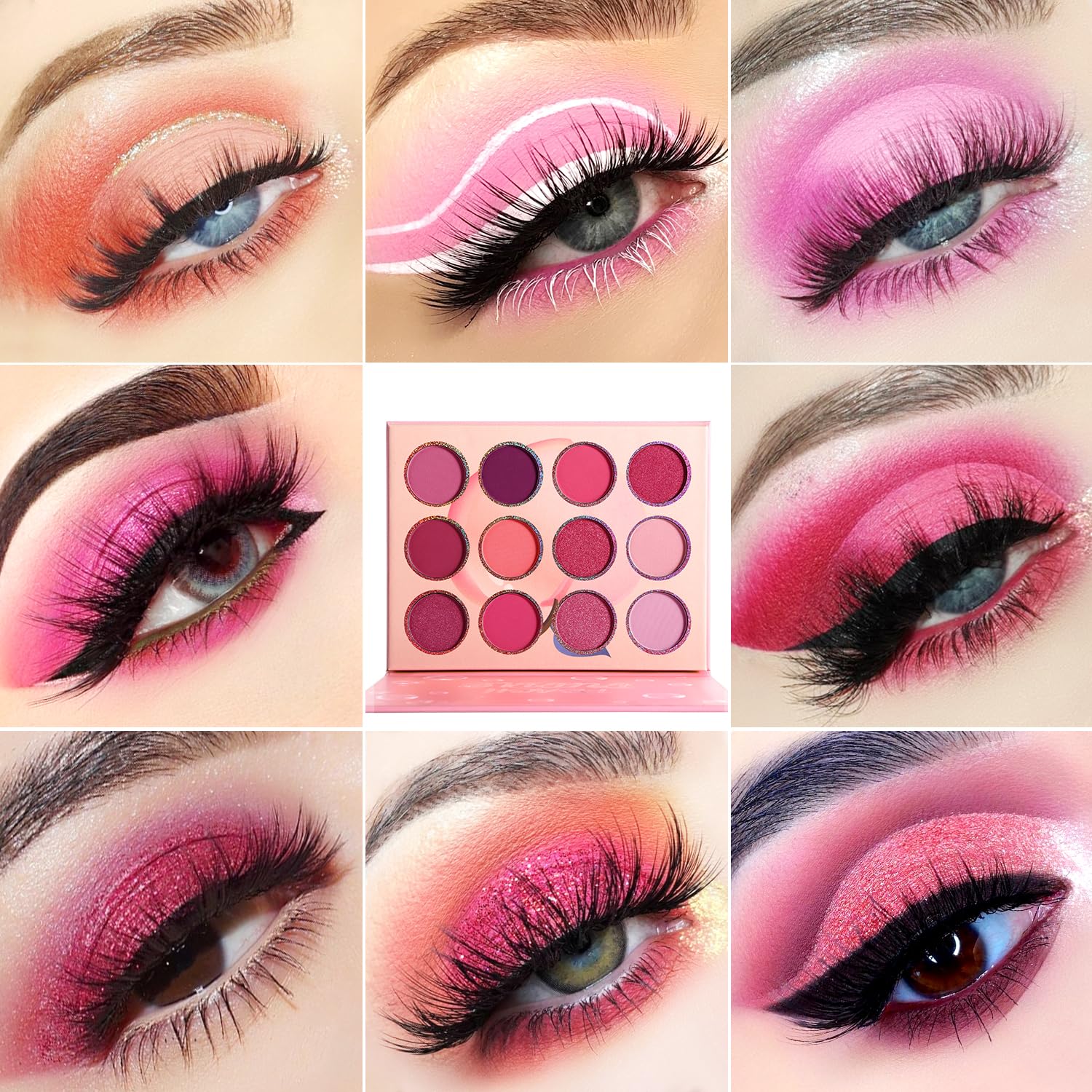 Beuself fards yeux Rose Pêche Mini, texture veloutée et portable