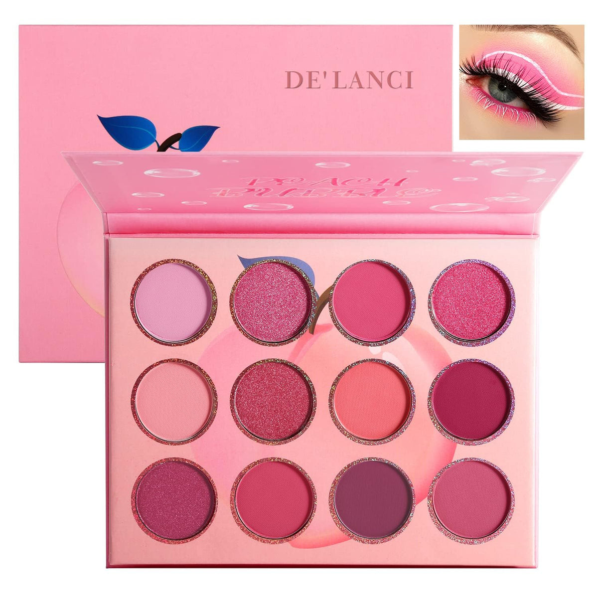 Beuself palette yeux Rose Pêche Matte pour un look doux et longue tenue