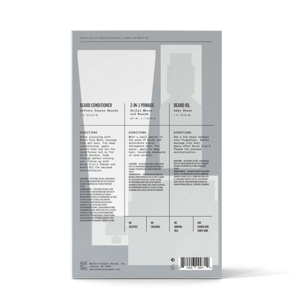 Accessoires Bevel barbe: coffret pratique pour grooming