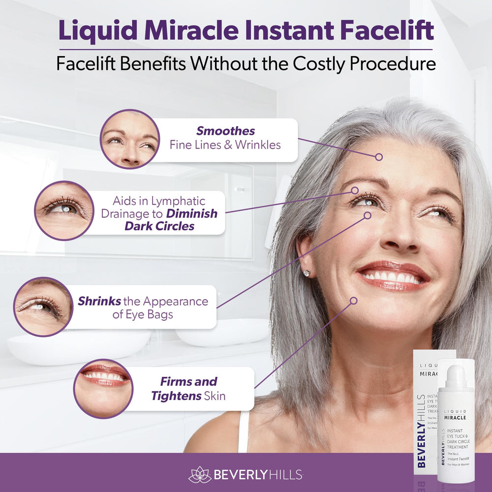 BEVERLY HILLS emballage-serum-yeux élégant, produit prêt à l'emploi.