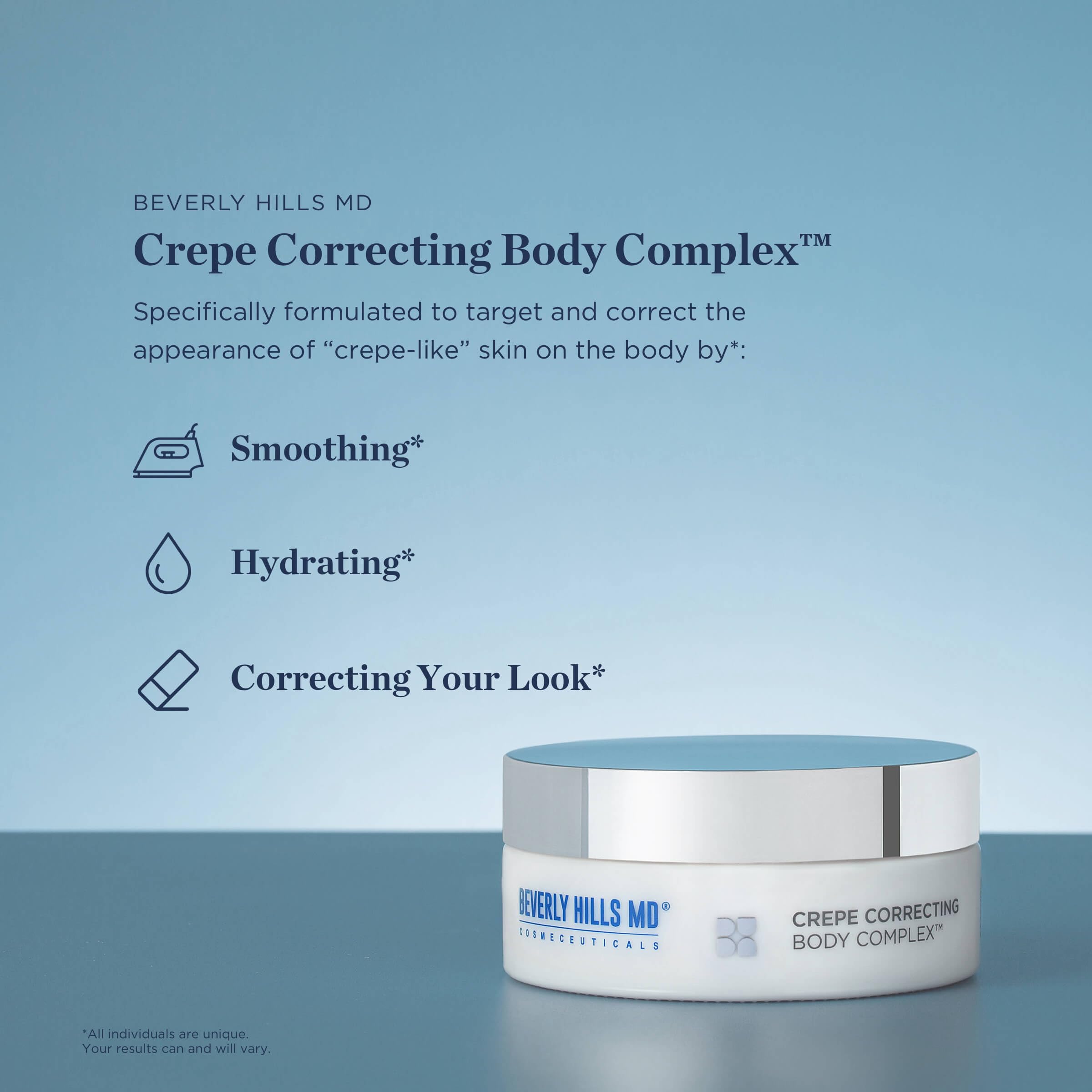 Texture crème riche Beverly Hills MD, sensation luxueuse et peau plus ferme au toucher.