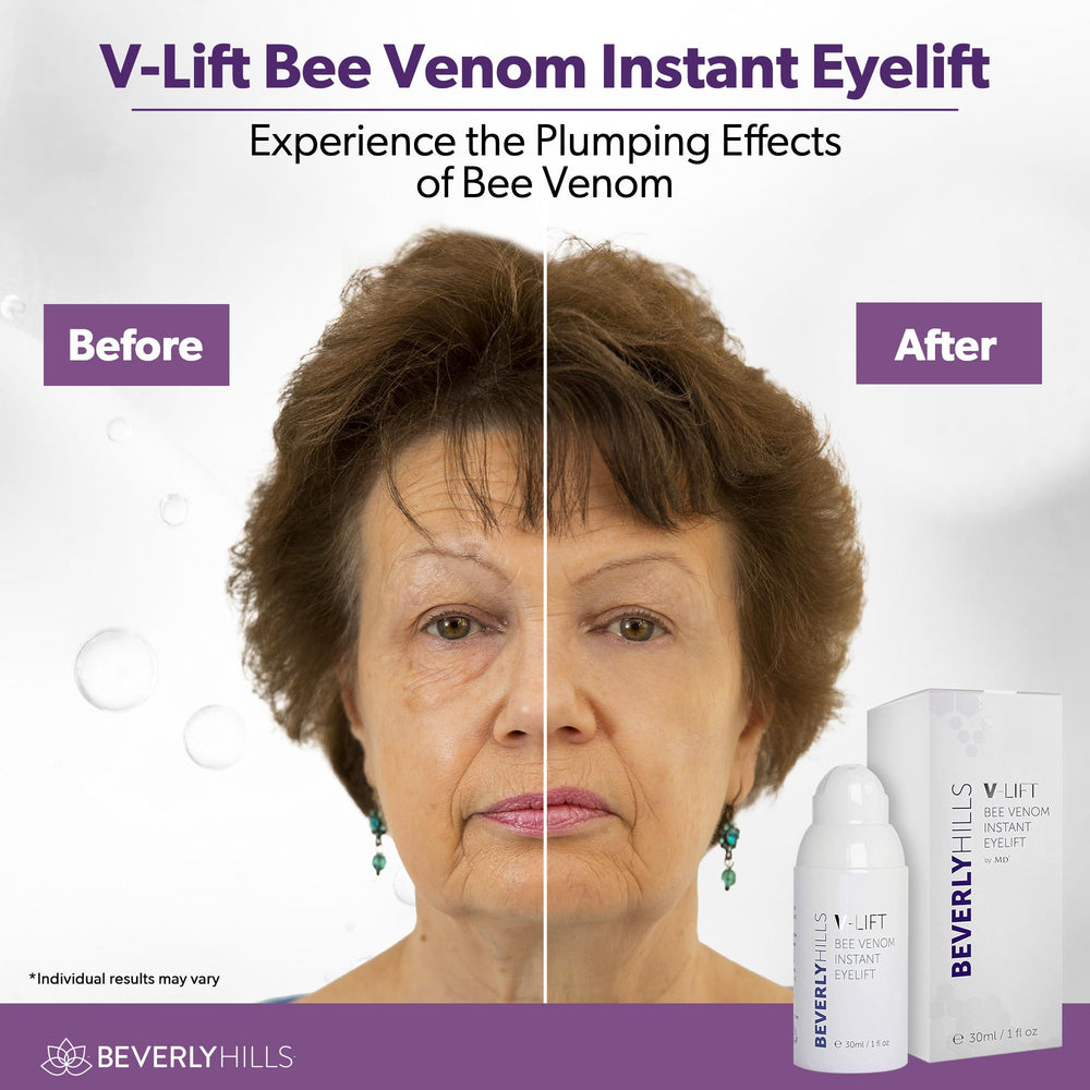 Texture lissante du Beverly Hills V-Lift sur la peau du regard.