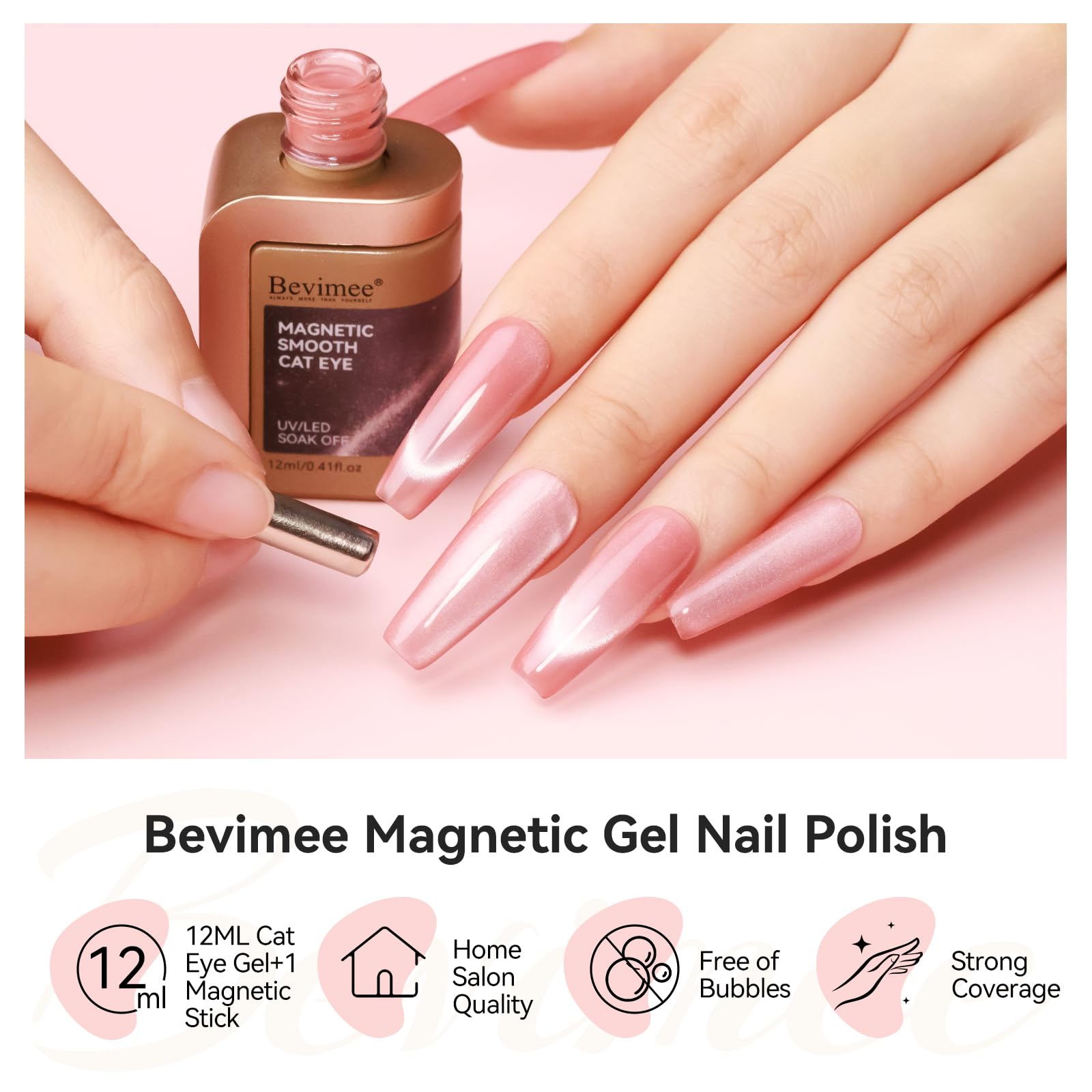 Bevimee gel UV cure rapide sous lampe.