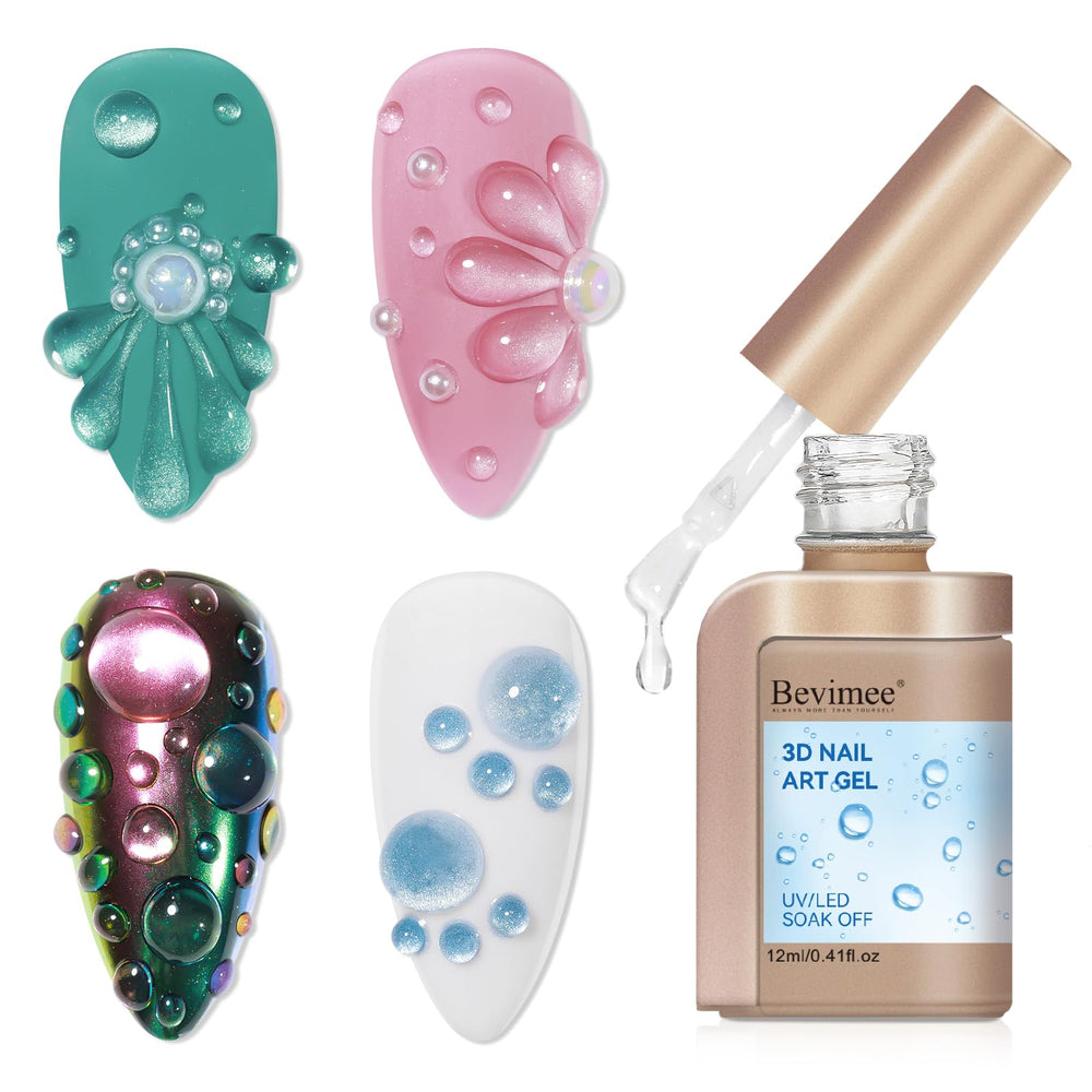 Bevimee Gel pour ongles: effet goutte-pluie élégant et durable.