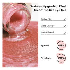 Bevimee gel œil-de-chat magnétique, permet des variations d’effets.