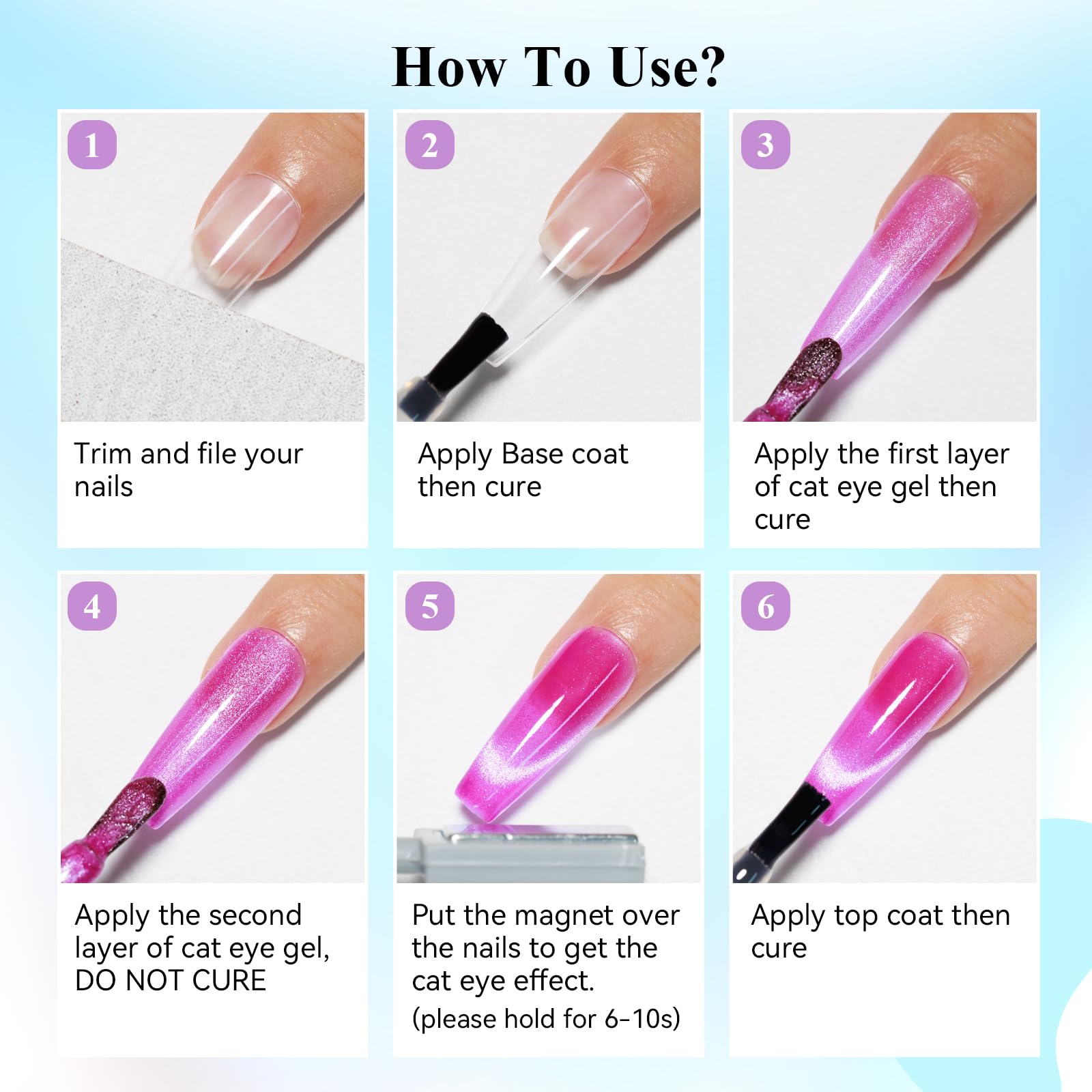 Bevimee neon cat eye polish dries evenly for a smooth finish
