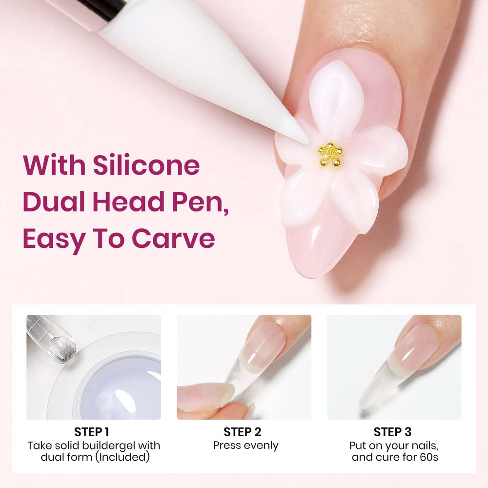 Bevimee stylo art ongles double tête pour détails précis