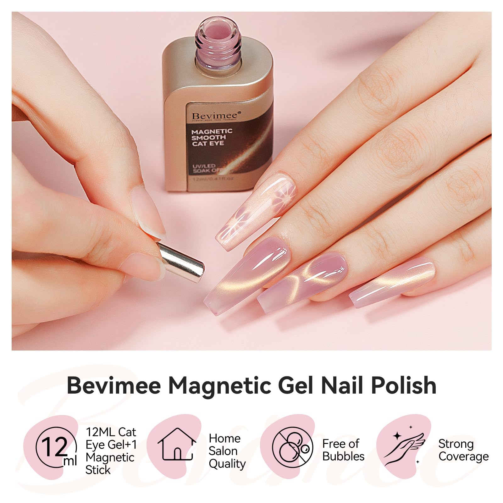 Bevimee vernis-gel utilisation sous lampe UV pour durcissement uniforme