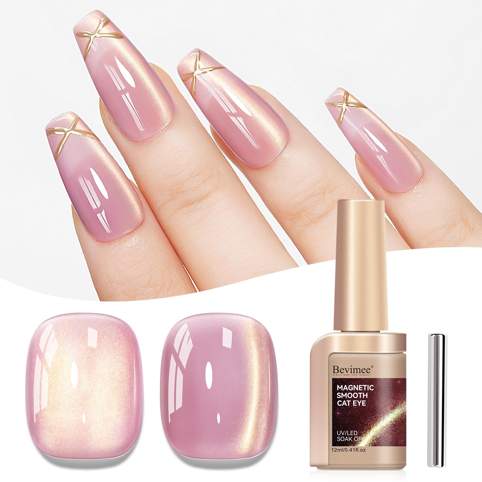 Bevimee vernis-gel oeil-chat avec effet magnétique pour un look spectaculaire