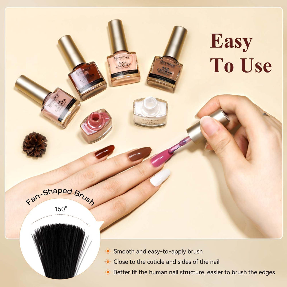 Bevimee vernis vegan échantillon teinte permet de visualiser rapidement la teinte