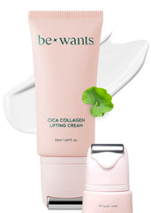 bewants Gua Sha Neck Cream Roller démonstration d’un lift rapide sur le cou