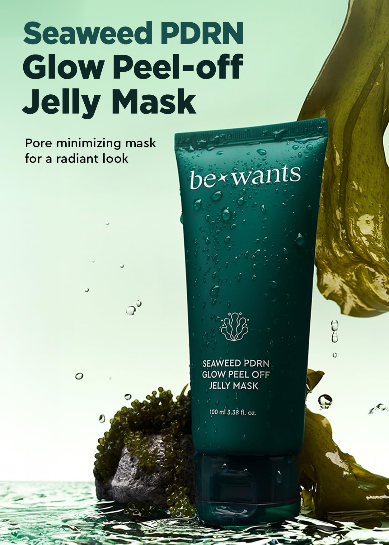 Bewants masque gelée algue: texture douce et hydratation durable.