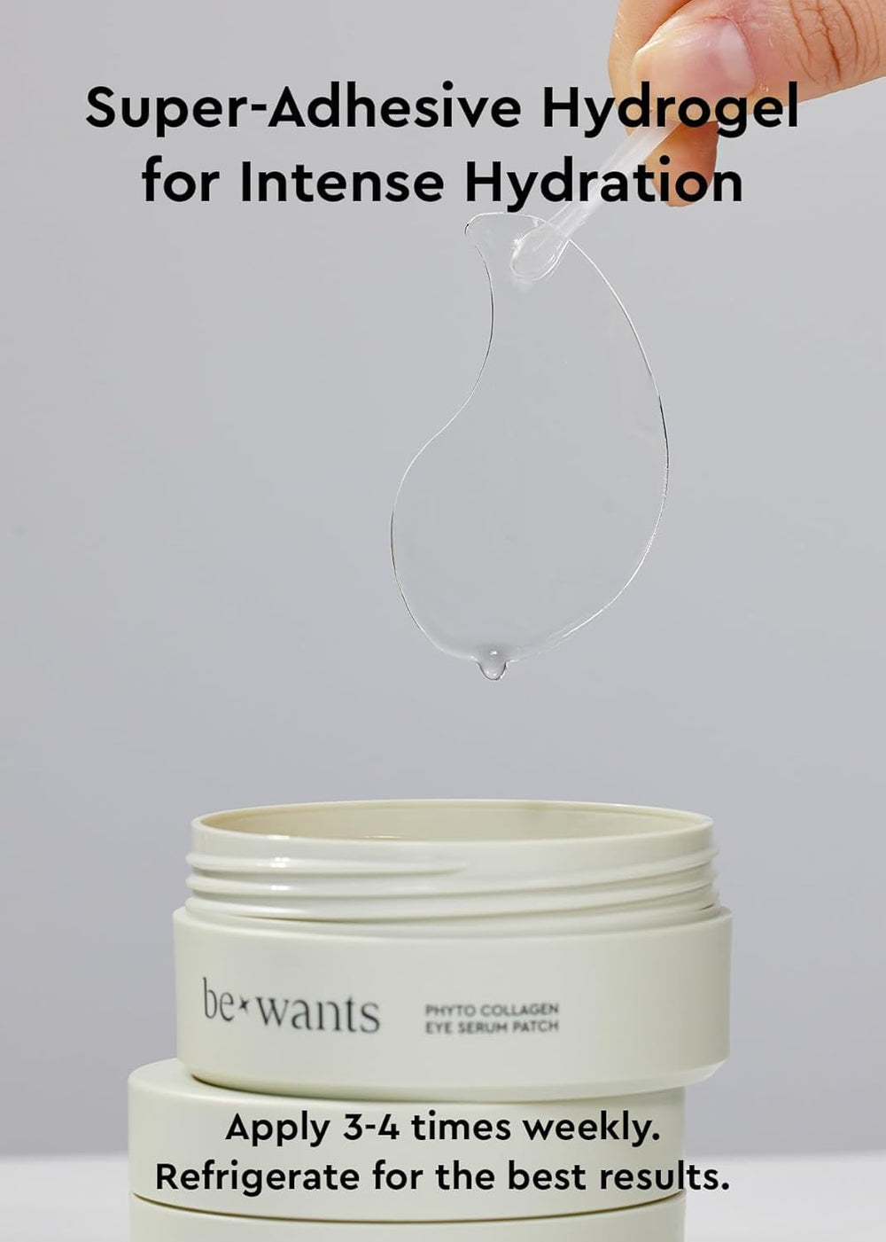 Patchs BE+WANTS sous les yeux – adhesion hydrogel optimale