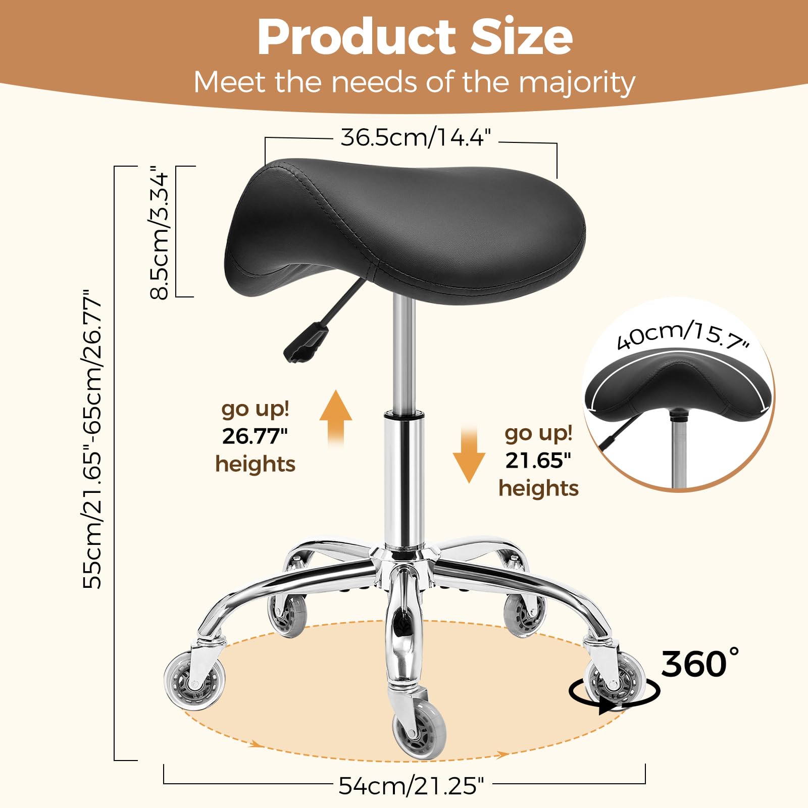 BEWISHOME Roues silencieuses 360° pour mobilité fluide sur tous les sols