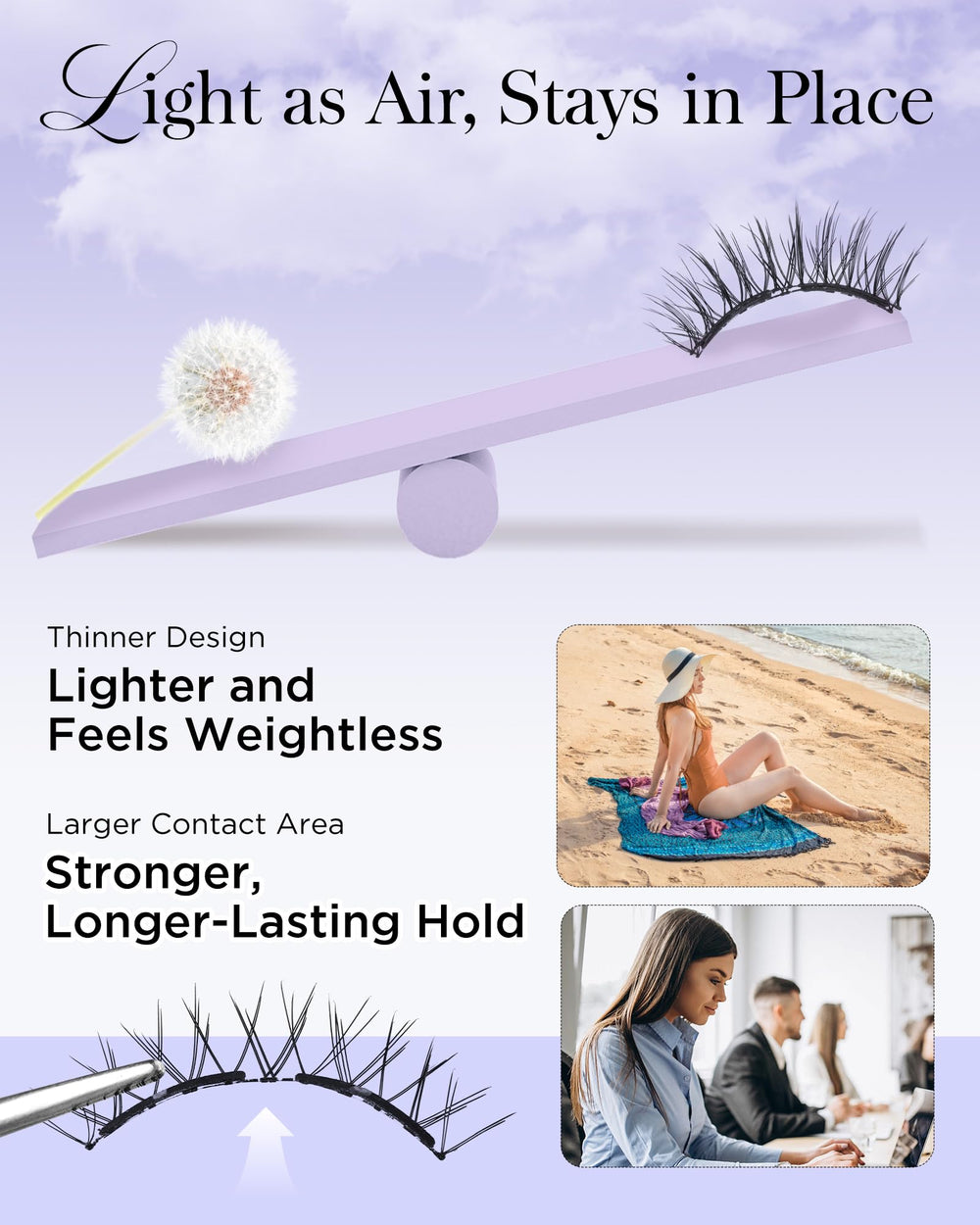 Cils BEYELIAN dans une boîte compacte : idéal pour les retouches express.