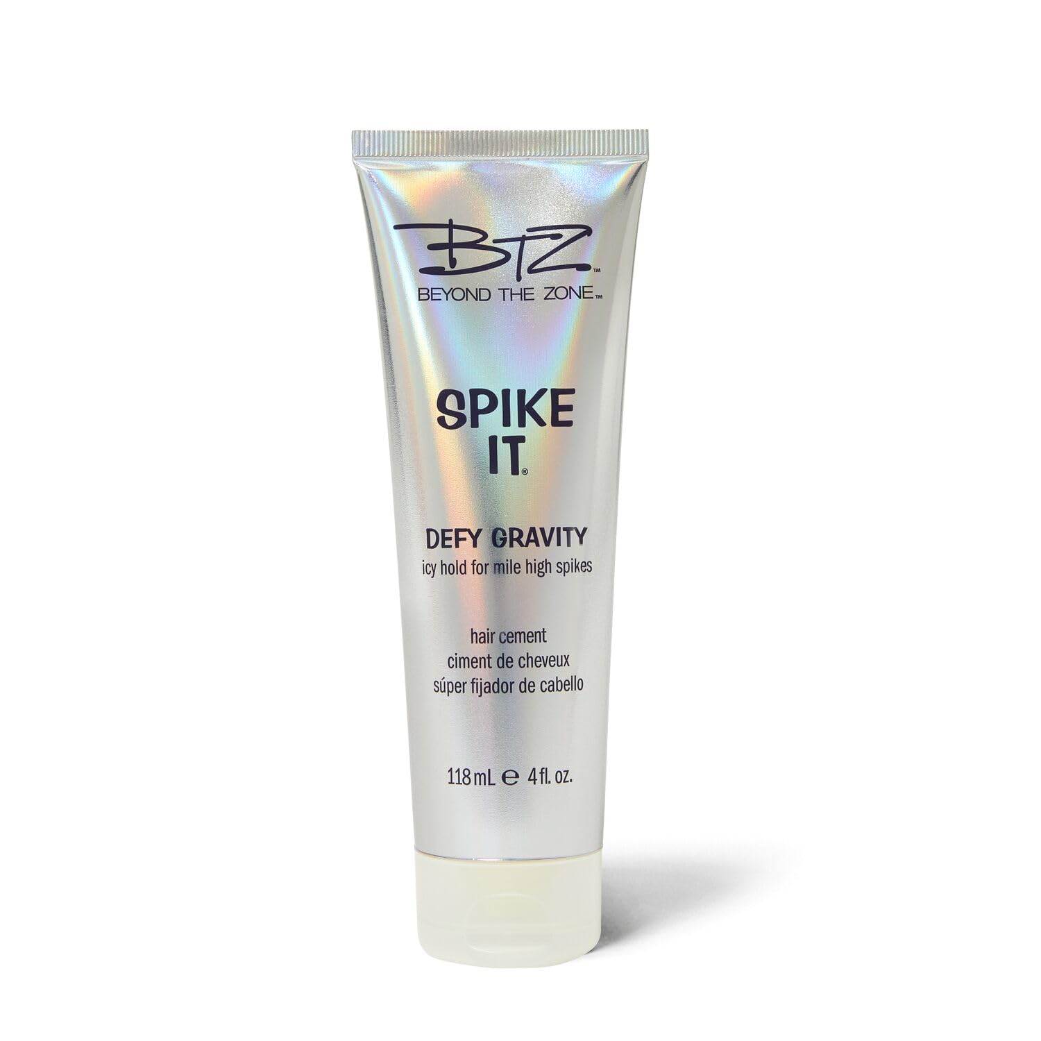 Beyond the Zone Spike It Hair Cement, bouteille, tenue forte adaptée à tous types de cheveux.