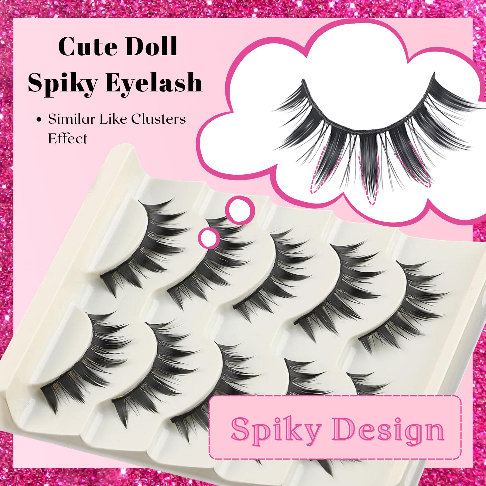 Cils beyonday look naturel 3D, bande souple pour application confortable.