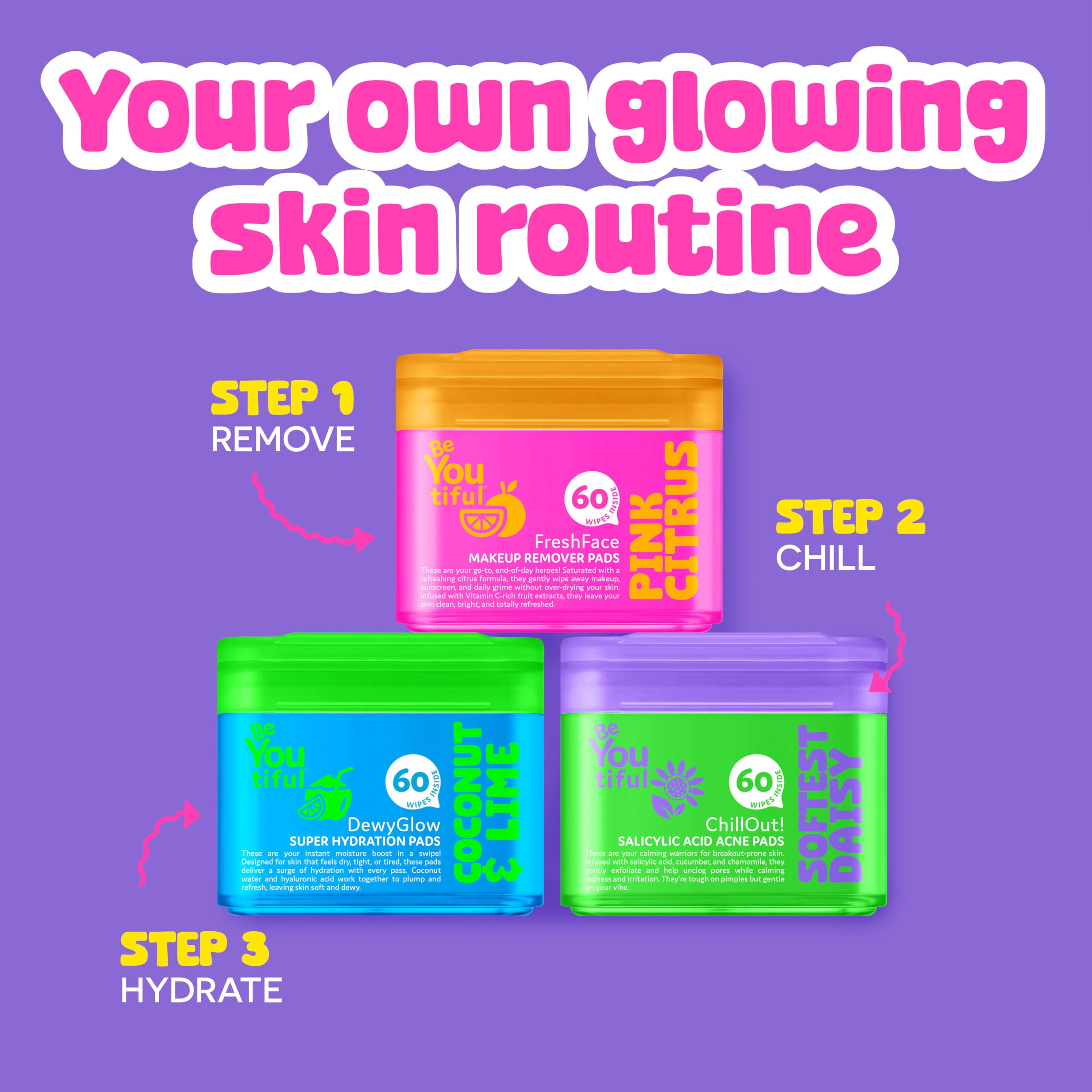 BeYoutiful FreshFace: utilisation en mouvement après sport ou à l'école.