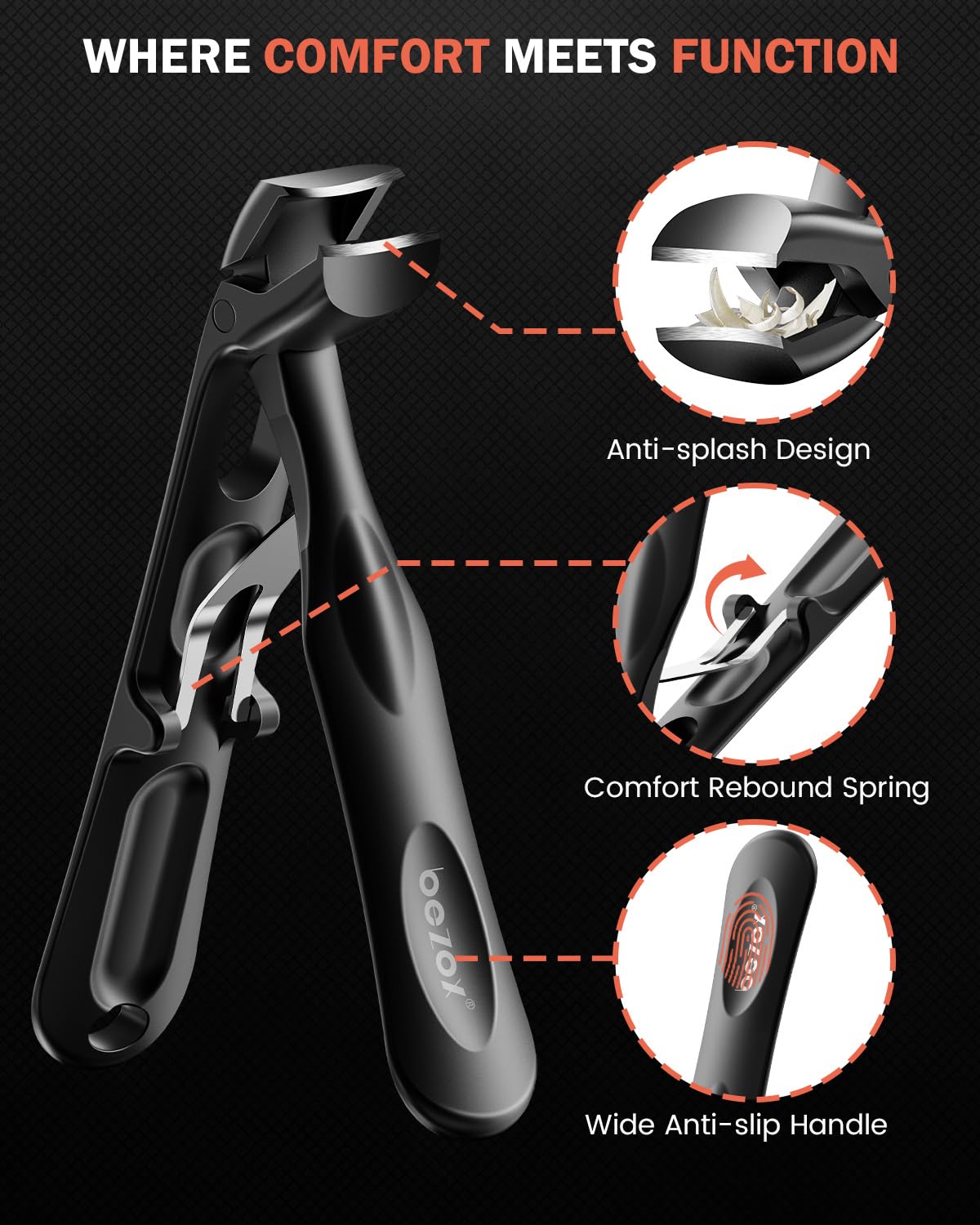 BEZOX coupe-ongles inoxydable professionnel, hygiène et durabilité.