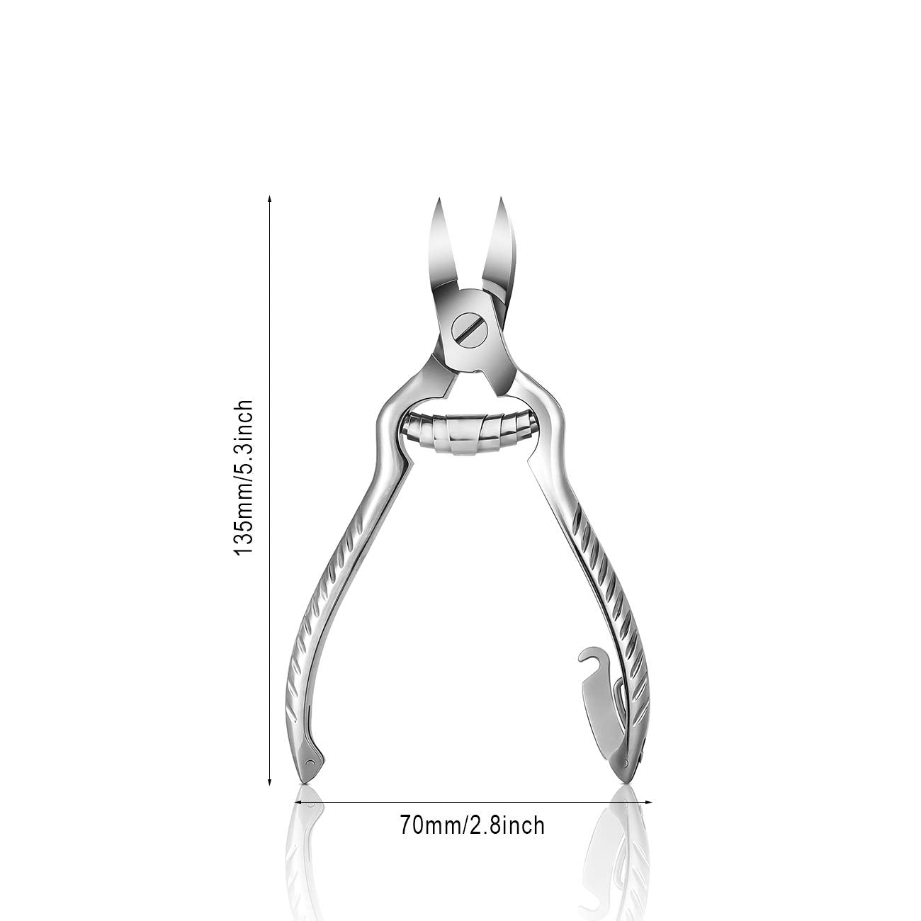 BEZOX heavy-duty nail cutter resists bending under pressure for thick nails.