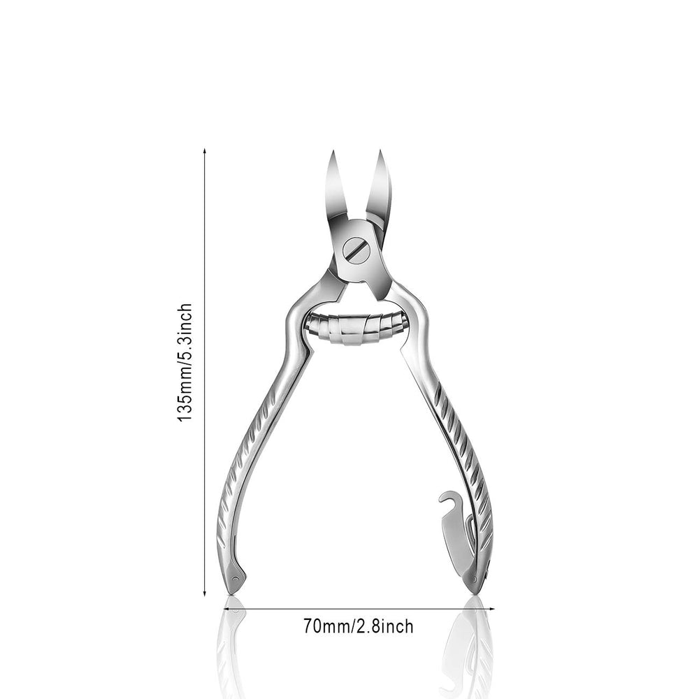 BEZOX heavy-duty nail cutter resists bending under pressure for thick nails.