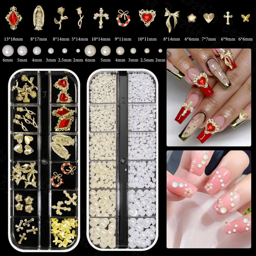 Bezztito: ornements croix, papillons et cœurs pour un nail art tendance et subtil.