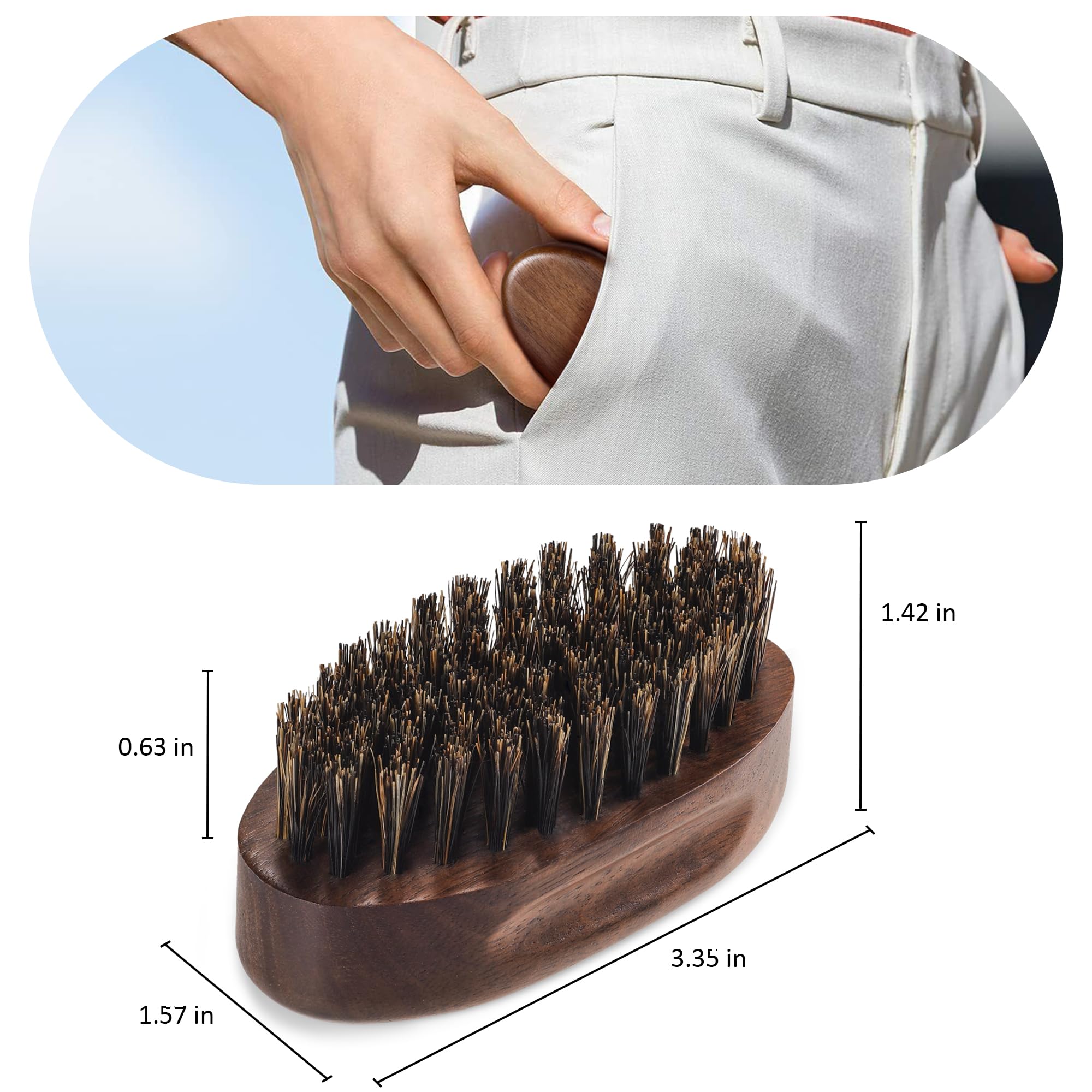 BFWood brosse barbe forme ovale et prise en main sûre pour un coiffage précis
