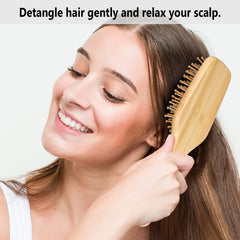 BFWood brosse-cheveux-bambou-demelage-efficace démêle sans douleur les nœuds.