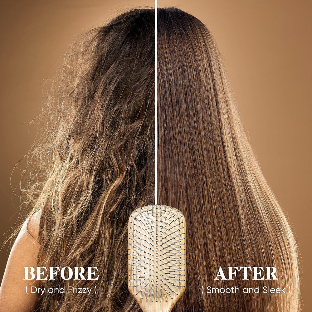 BFWood brosse adaptée à tous types de cheveux et perruques synthétiques.