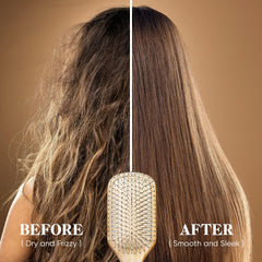 BFWood brosse adaptée à tous types de cheveux et perruques synthétiques.