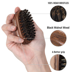 BFWood brosse barbe poils sanglier naturels pour distribution des huiles en douceur