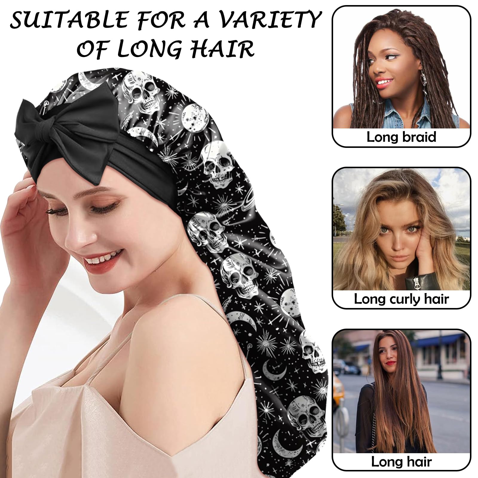 BHAHB bonnet nuit elastique reglable, maintien confortable sans pression ni traces.