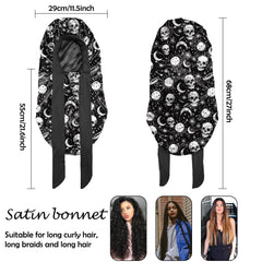 BHAHB bonnet nuit satin double couche, surface lisse et délicate sur la peau.