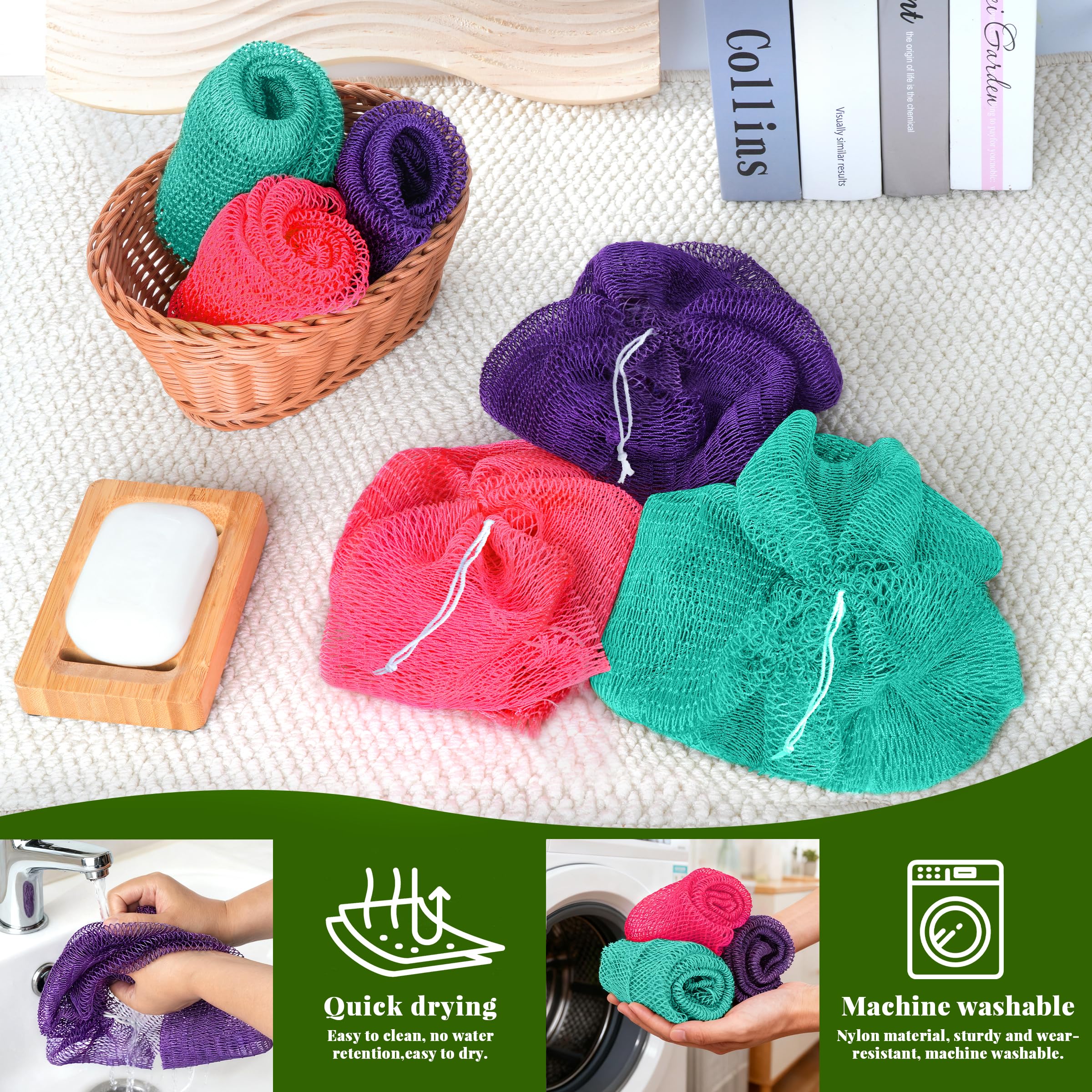 Boîte-cadeau BHYTAKI – éponge en filet africaine prête à offrir.