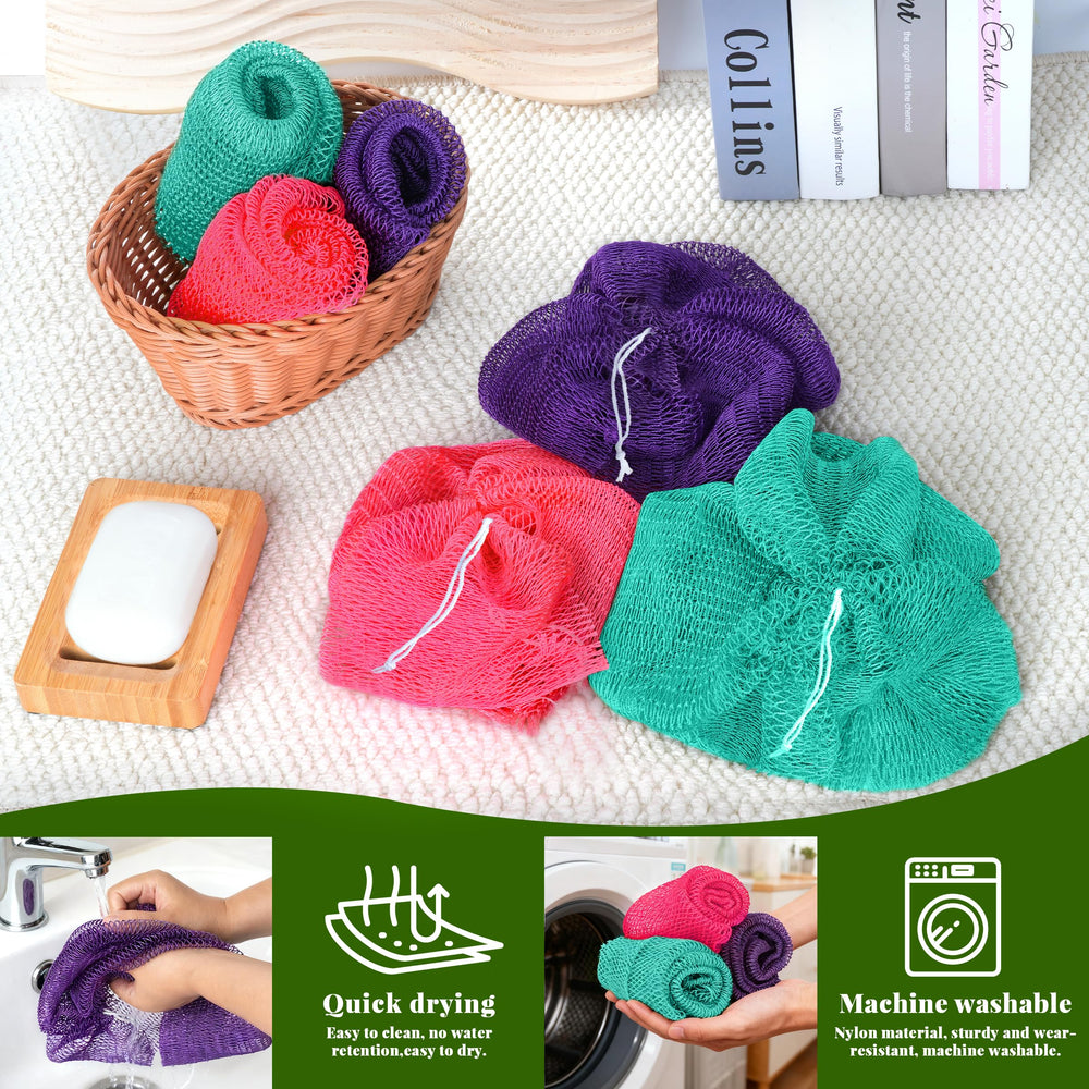 Boîte-cadeau BHYTAKI – éponge en filet africaine prête à offrir.