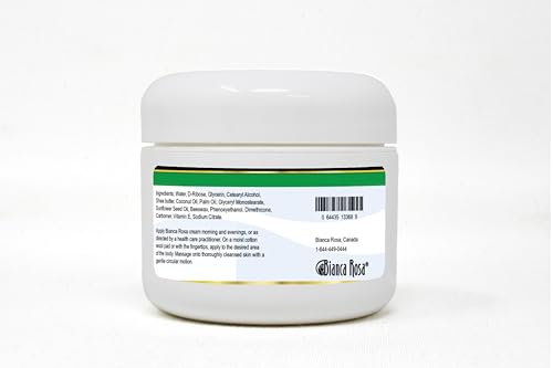 Bianca Rosa Crème D-Ribose, application en cercles pour absorption rapide et douceur durable.