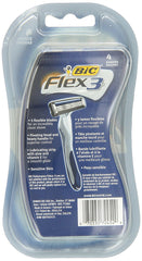 Bic Flex 3 paquets de rasoirs, ergonomie et contrôle pour un rasage précis.