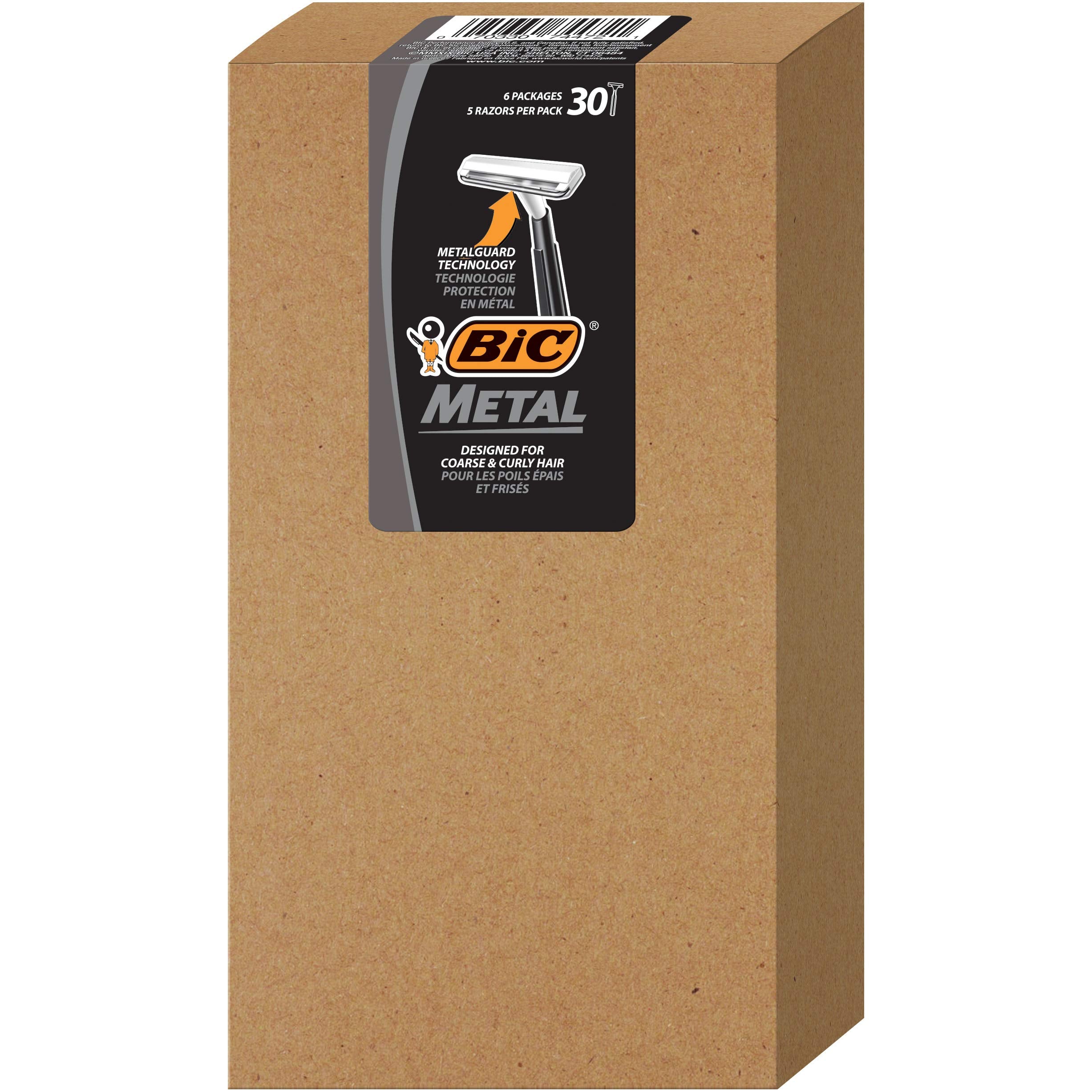 Rasoir Bic avec lame simple pour une précision accrue.