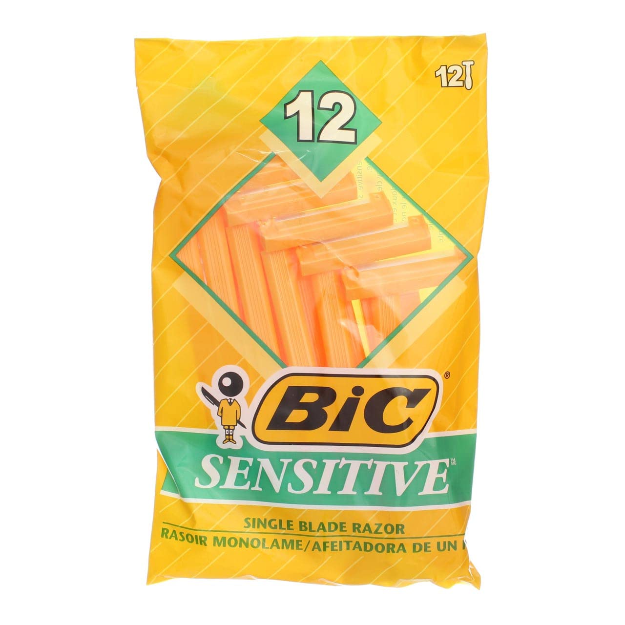 Rasoirs sensibles jetables BIC, emballage visible, pratique pour achats rapides et usage quotidien.